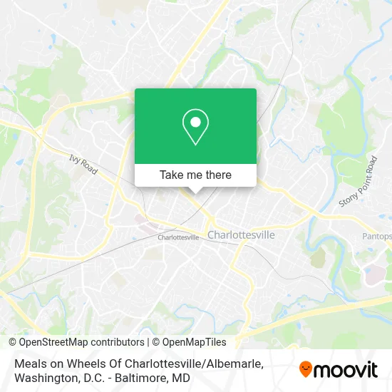 Meals on Wheels Of Charlottesville / Albemarle map