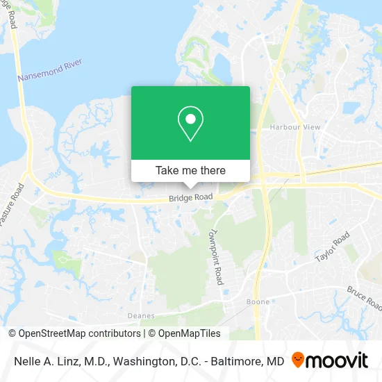 Nelle A. Linz, M.D. map