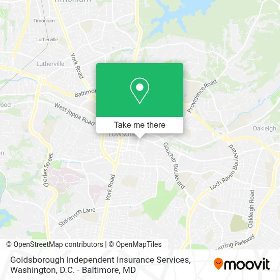 Goldsborough Independent Insurance Services map