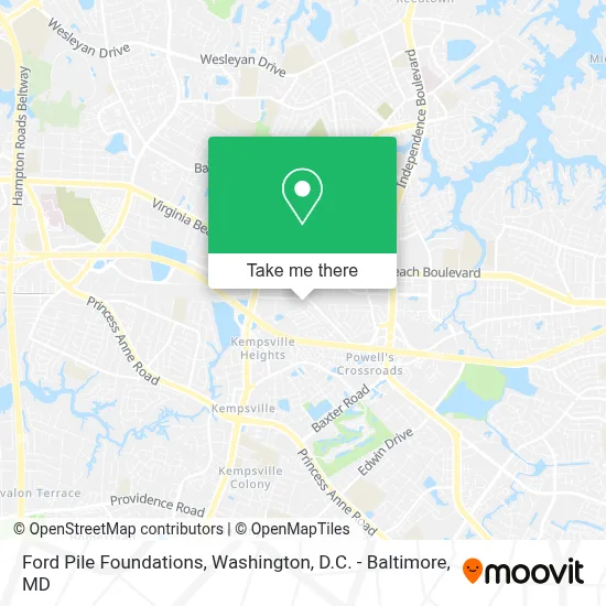 Ford Pile Foundations map