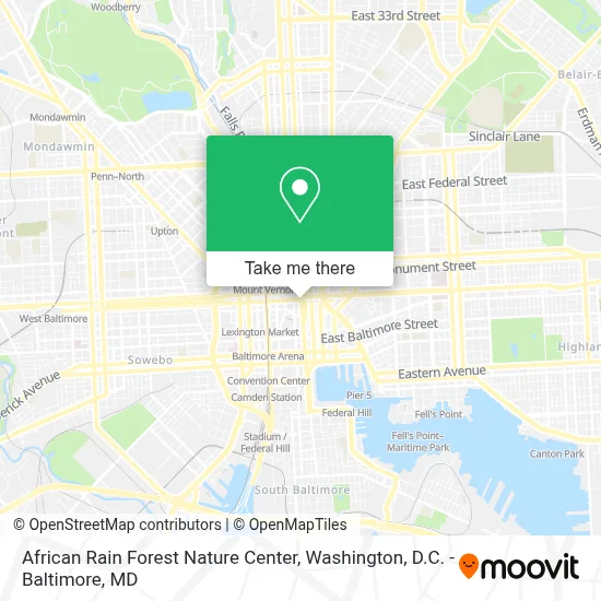 African Rain Forest Nature Center map