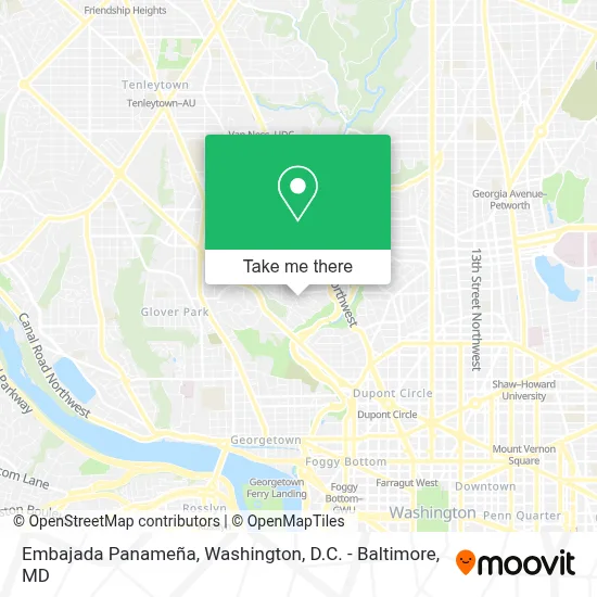 Embajada Panameña map