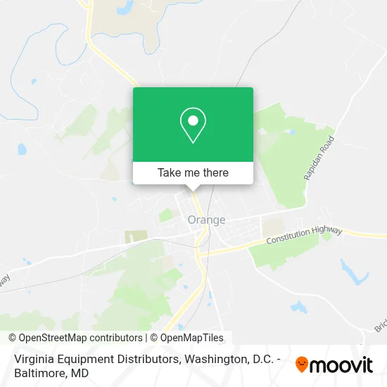 Virginia Equipment Distributors map