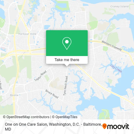 One on One Care Salon map