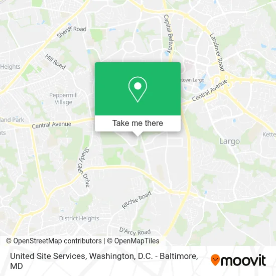 United Site Services map