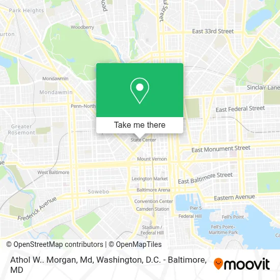 Athol W.. Morgan, Md map
