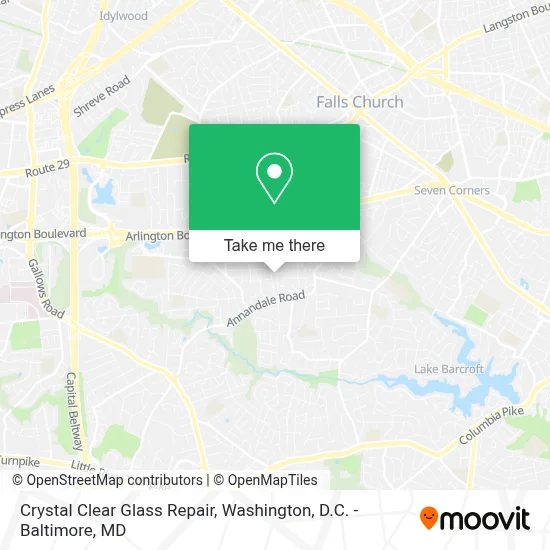 Crystal Clear Glass Repair map