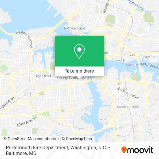 Portsmouth Fire Department map