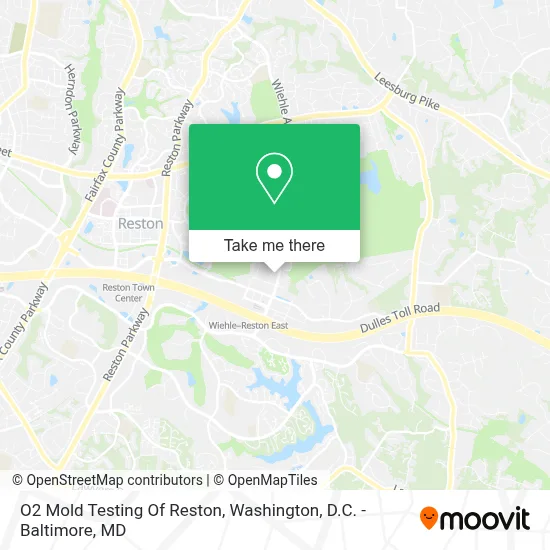O2 Mold Testing Of Reston map