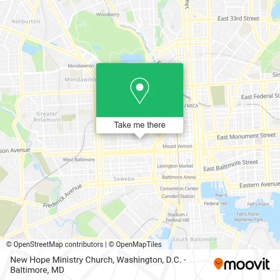 New Hope Ministry Church map