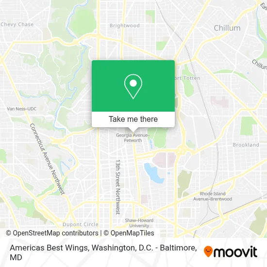 Americas Best Wings map