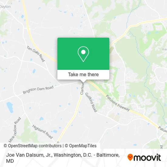 Joe Van Dalsum, Jr. map