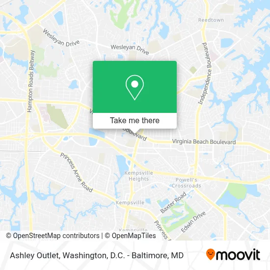 Ashley Outlet map