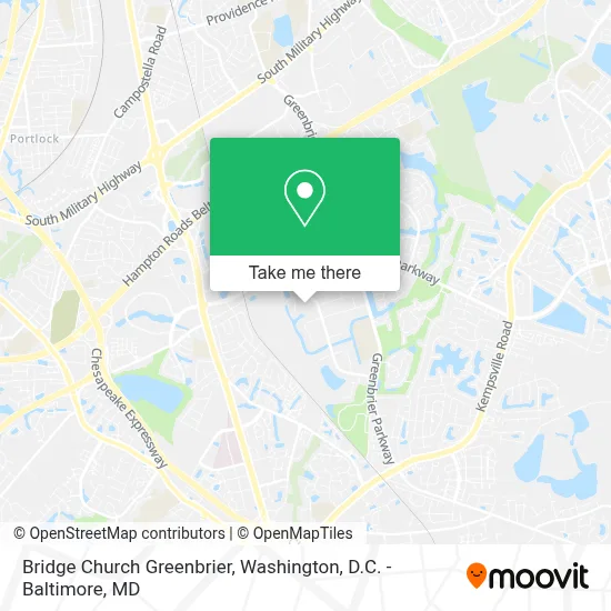 Bridge Church Greenbrier map