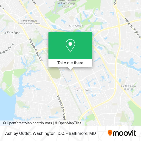Ashley Outlet map