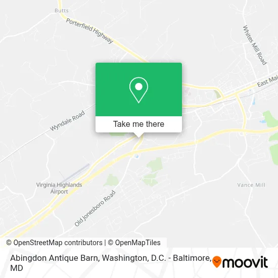 Abingdon Antique Barn map