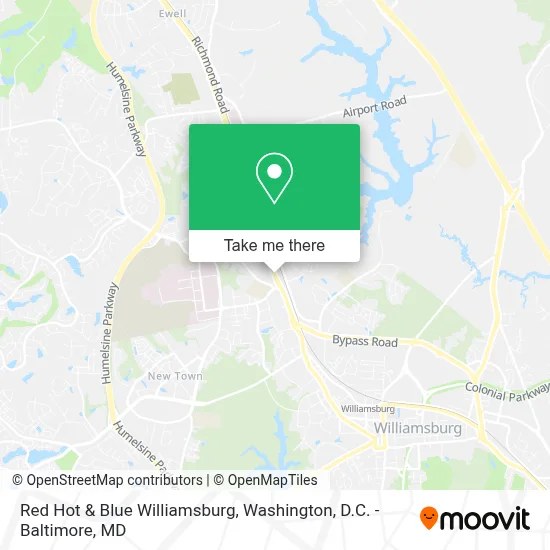 Red Hot & Blue Williamsburg map