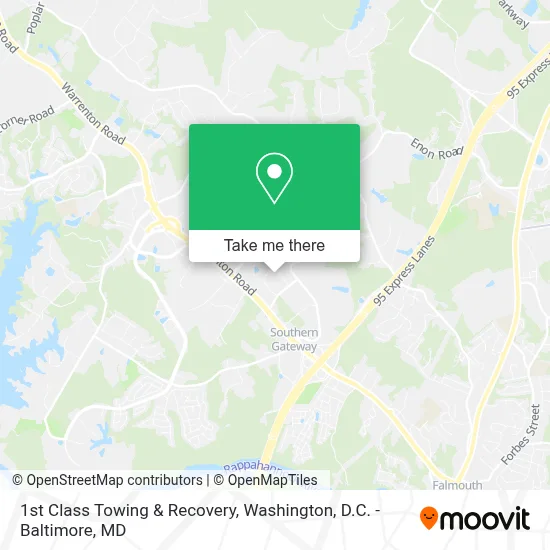 1st Class Towing & Recovery map
