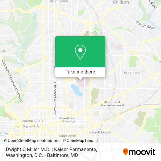 Dwight C Miller M.D. | Kaiser Permanente map