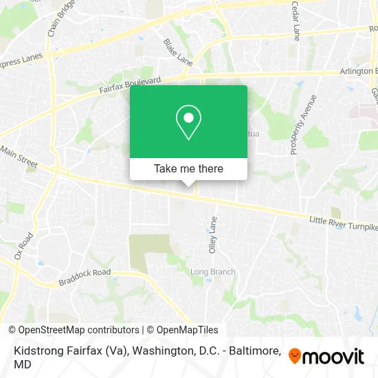 Kidstrong Fairfax (Va) map
