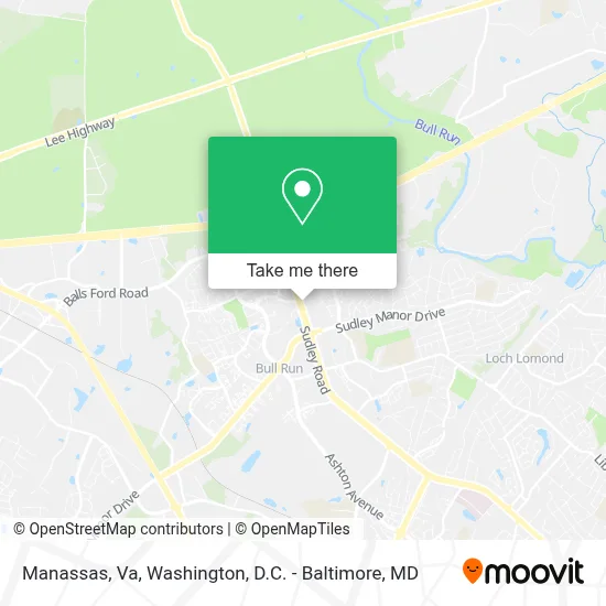Manassas, Va map