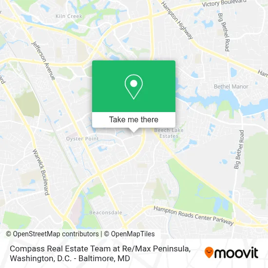 Compass Real Estate Team at Re / Max Peninsula map