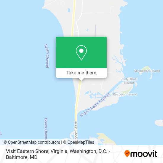 Visit Eastern Shore, Virginia map