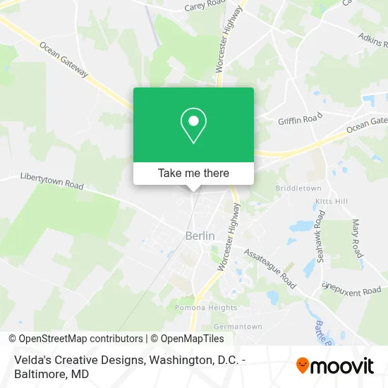 Velda's Creative Designs map