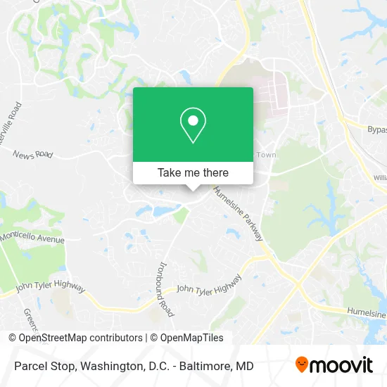 Parcel Stop map