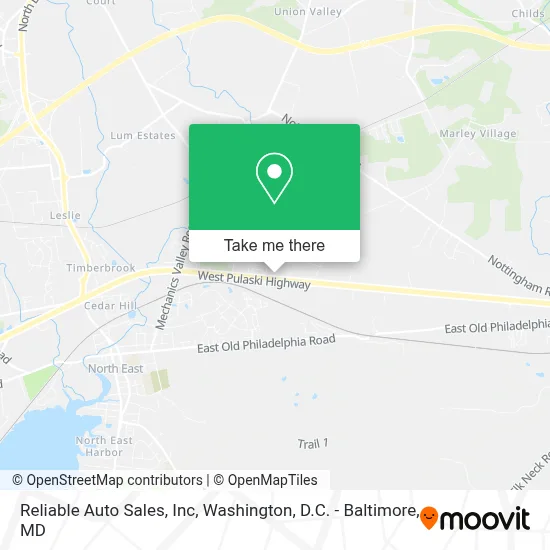 Reliable Auto Sales, Inc map