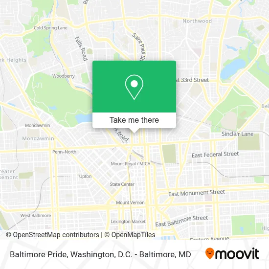 Baltimore Pride map