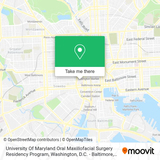 University Of Maryland Oral Maxillofacial Surgery Residency Program map