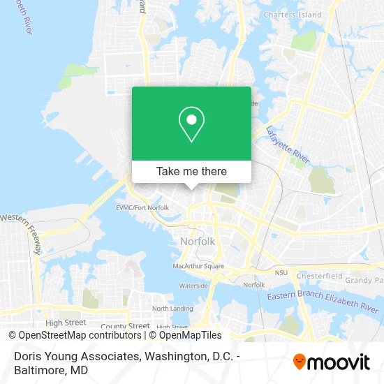 Doris Young Associates map