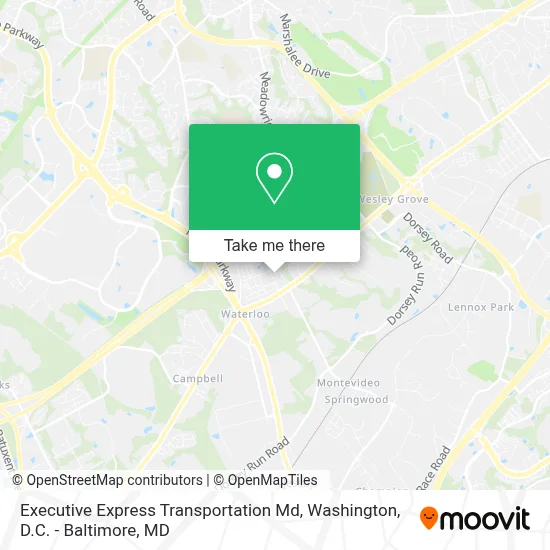 Executive Express Transportation Md map