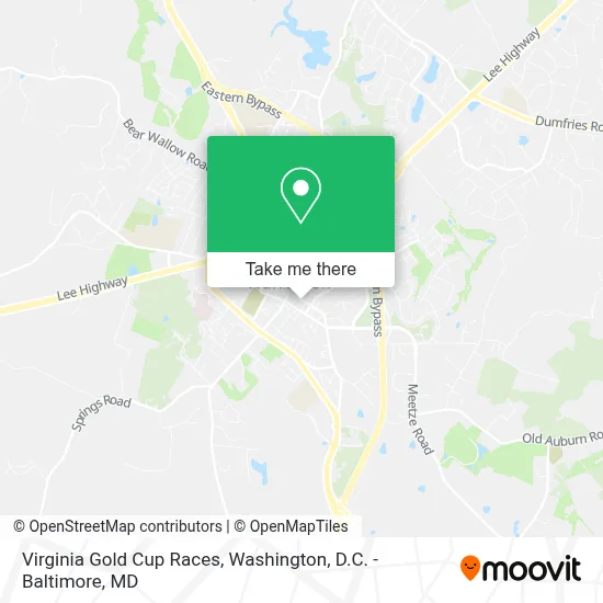Virginia Gold Cup Races map