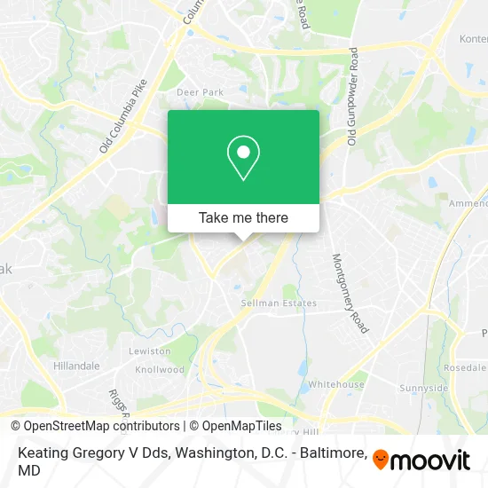 Keating Gregory V Dds map