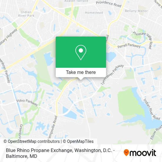Blue Rhino Propane Exchange map