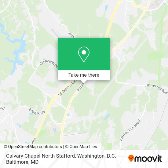 Calvary Chapel North Stafford map