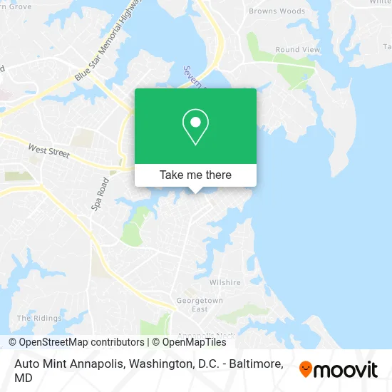 Auto Mint Annapolis map