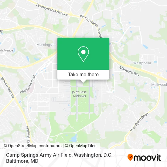 Camp Springs Army Air Field map