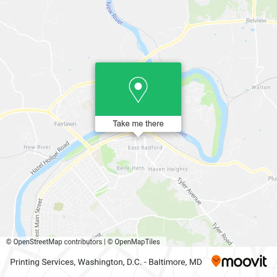 Printing Services map