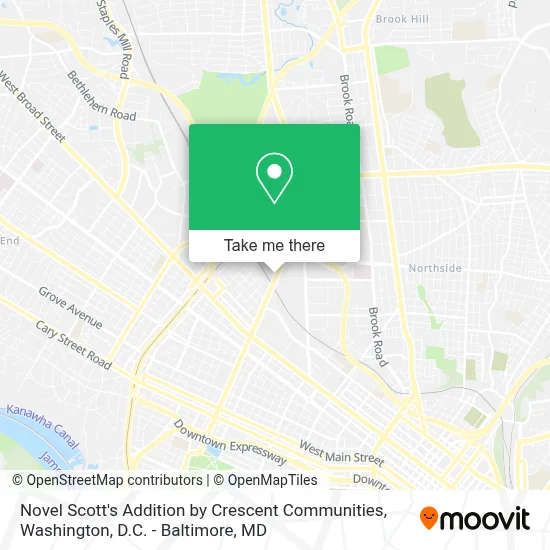 Novel Scott's Addition by Crescent Communities map