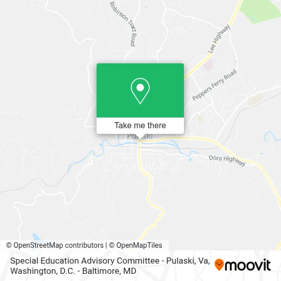 Special Education Advisory Committee - Pulaski, Va map