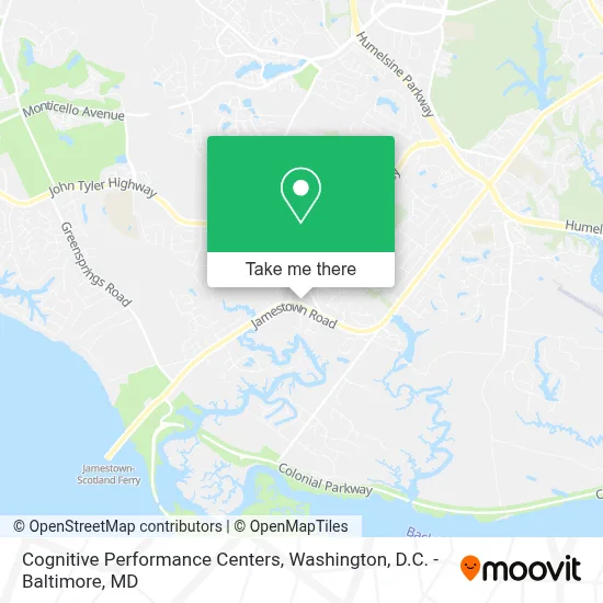 Cognitive Performance Centers map