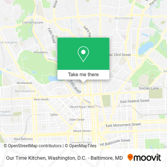Our Time Kitchen map