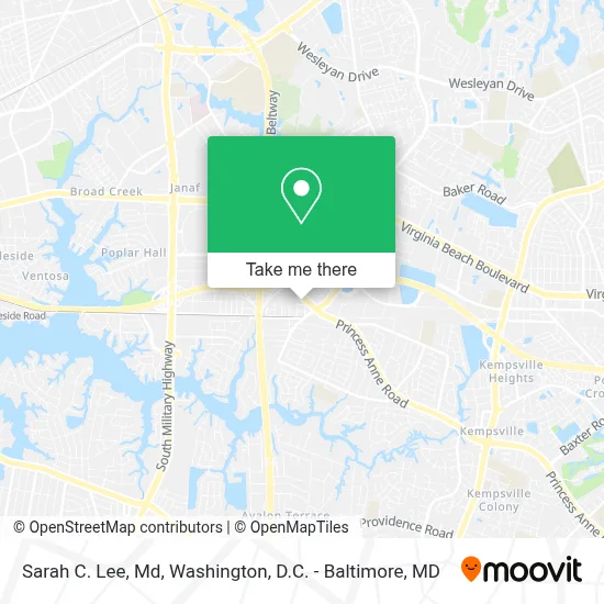 Sarah C. Lee, Md map