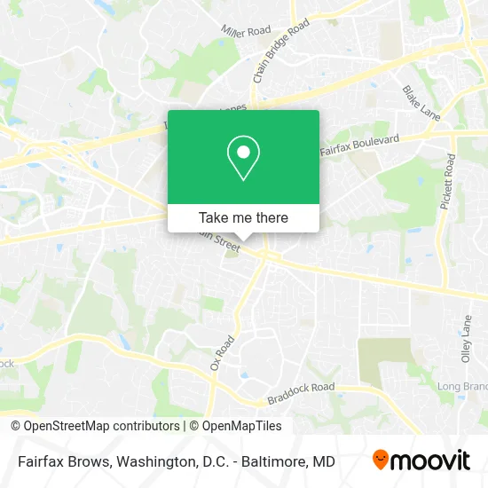 Fairfax Brows map