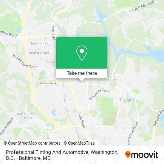Professional Tinting And Automotive map