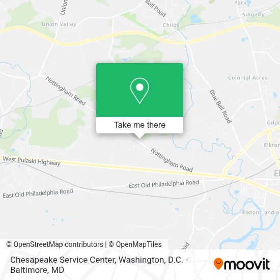 Chesapeake Service Center map