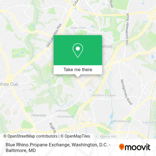 Blue Rhino Propane Exchange map